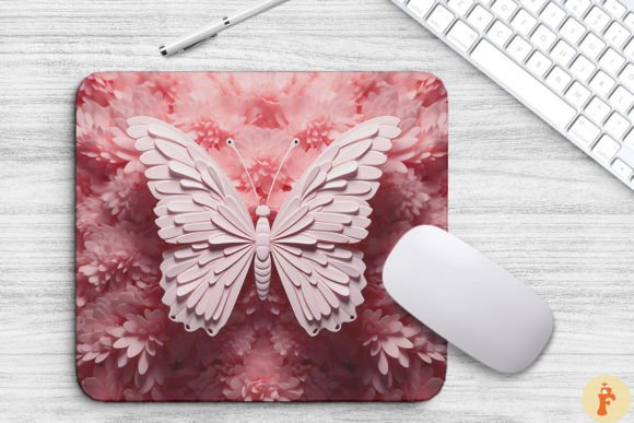 3D Pink Butterfly Graphics for Brand Backgrounds
