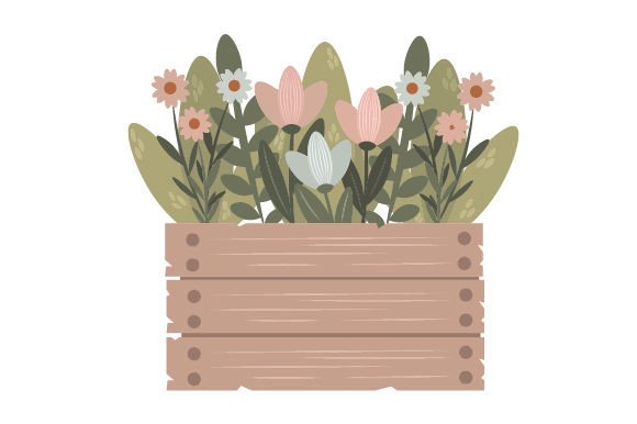 Boho Garden Box with Flowers Crafts