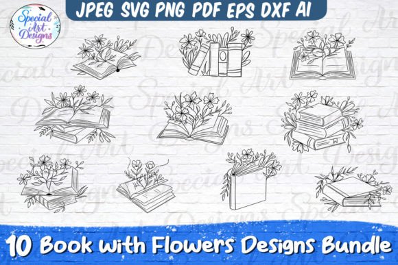 Book with Flower Svg: Premium Graphics for Crafts