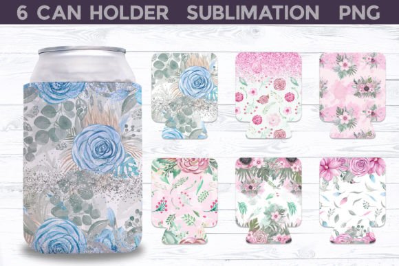 Floral Can Holder Bundle: Graphics for Crafts