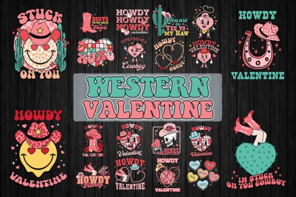 Howdy Western Valentine SVG Bundle: Crafts & Graphics