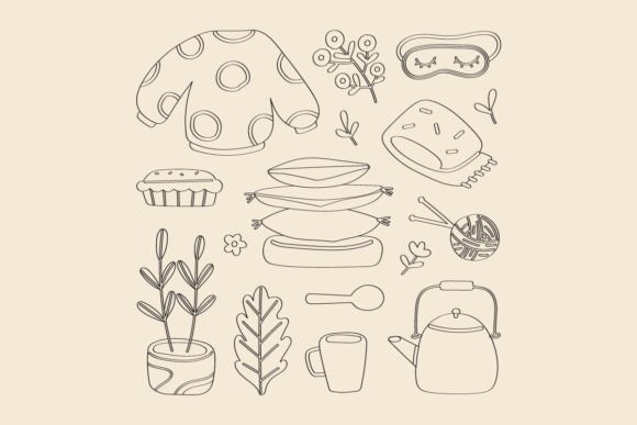 Lined Autumn Mood Elements: Graphics & Icons Review