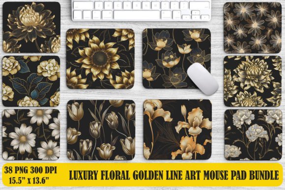 Luxury Floral Golden Line Art Mouse Pad Review