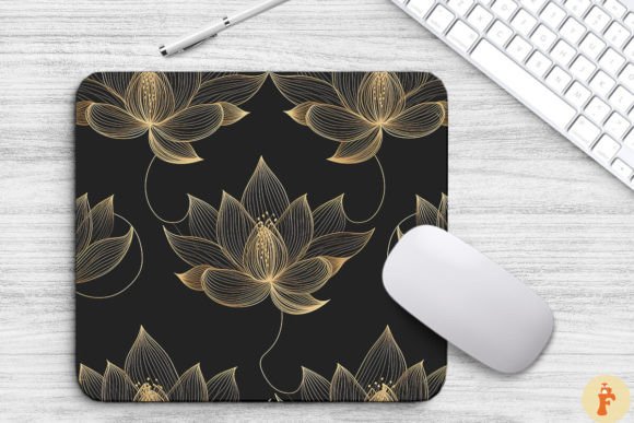 Luxury Golden Lotus Graphics for Brand Backgrounds