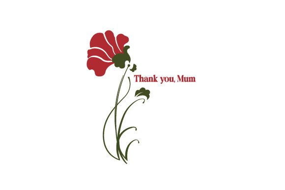 Mum - Colorful Flowers, Art Nouevau Crafts