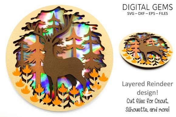 Reindeer Layered Shadowbox: Crafts & Graphics