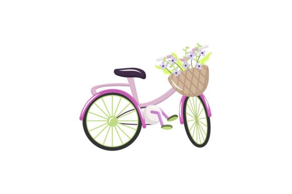 Spring Bicycle with Flowers Crafts
