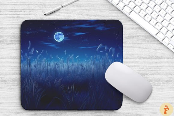 The Reed Field with Moon: Night Graphics & Backgrounds