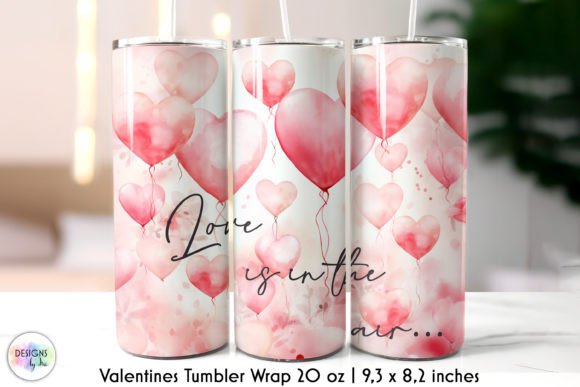 Valentines Day Tumbler Design: Hearts Graphics & Wraps