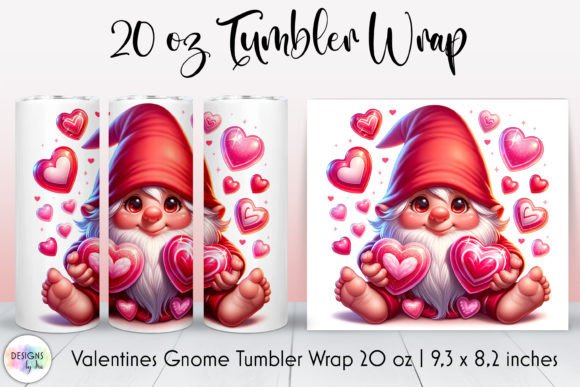 Valentines Gnome Graphics for Tumbler Wraps