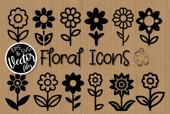 Vector Floral Pictogram Icon Collection: Graphics & Icons