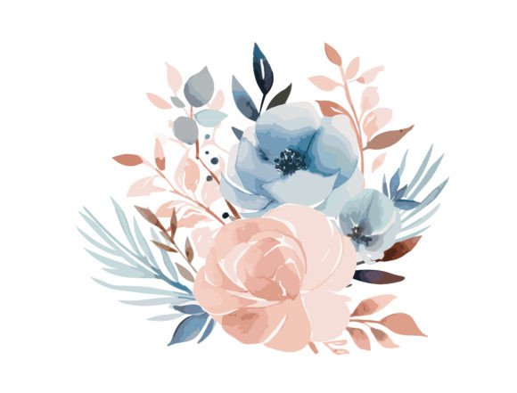 Watercolor Creative Floral Vector Design