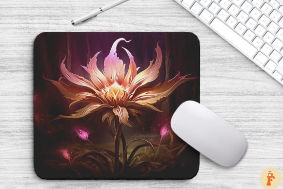 Whimsical Alien Brown Flower: Graphics & Backgrounds