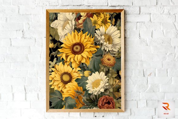 Whimsical Sunflowers Wall Art: Graphics & Backgrounds
