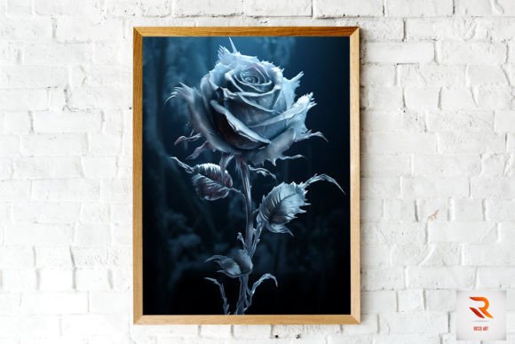 Whimsical Winter Black Rose Wall Art Graphics