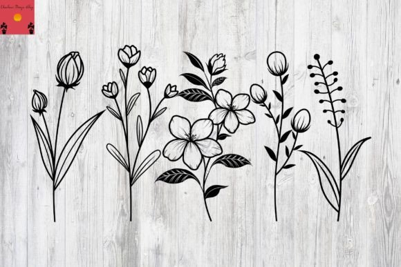 Wild Flower Svg Graphics: Premium Print Templates